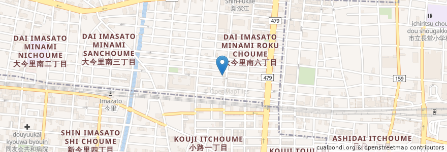 Mapa de ubicacion de スタディ・１ en Japon, Préfecture D'Osaka, 大阪市, 東成区.
