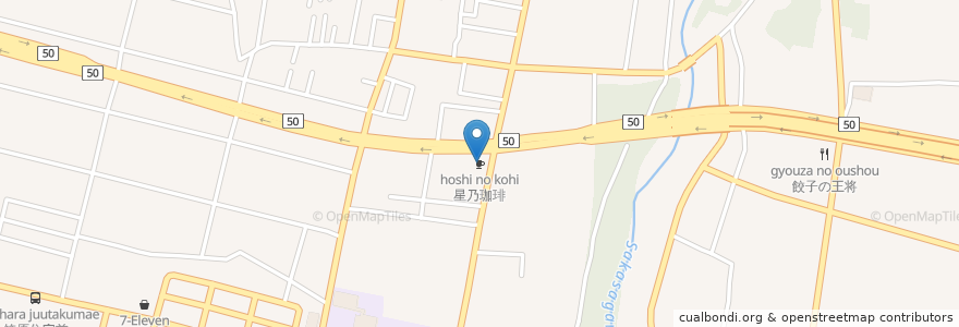 Mapa de ubicacion de 星乃珈琲 en Japan, Präfektur Ibaraki, 水戸市.