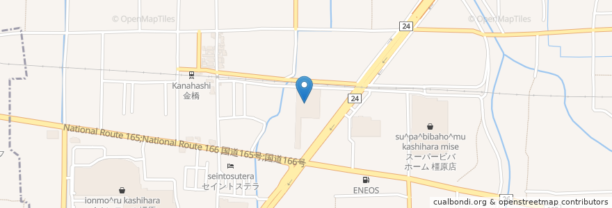 Mapa de ubicacion de 上島珈琲 en Japan, Präfektur Nara, 橿原市.