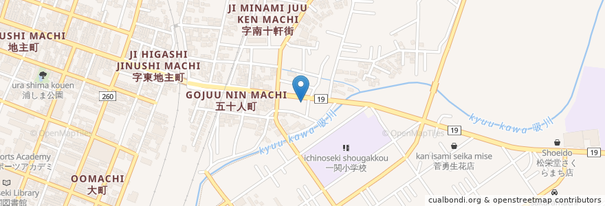 Mapa de ubicacion de あい歯科 en 日本, 岩手県, 一関市.