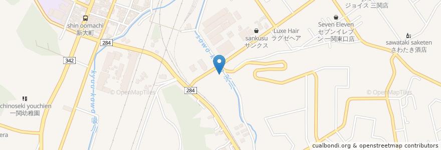 Mapa de ubicacion de 産婦人科野田 en Jepun, 岩手県, 一関市.