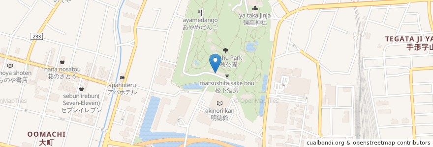 Mapa de ubicacion de 松下茶寮 en Japón, Prefectura De Akita, 秋田市.