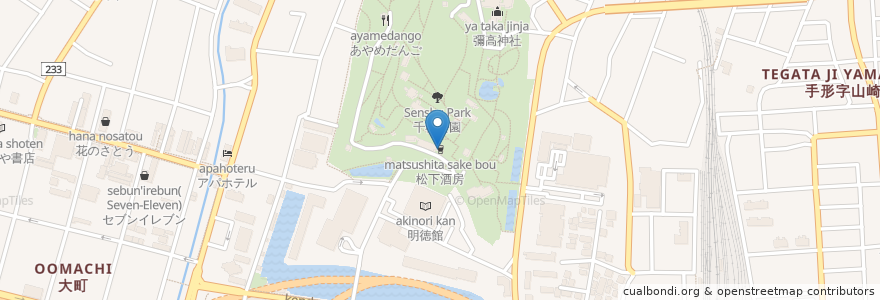 Mapa de ubicacion de 松下酒房 en Япония, Акита, 秋田市.