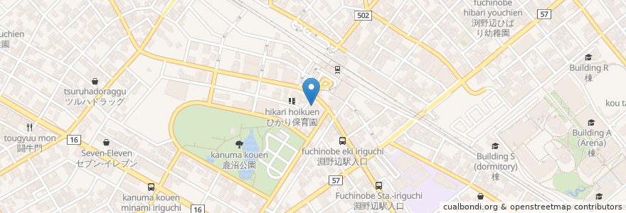 Mapa de ubicacion de ツルハドラッグ en Japón, Prefectura De Kanagawa, 相模原市, Barrio Chuo.