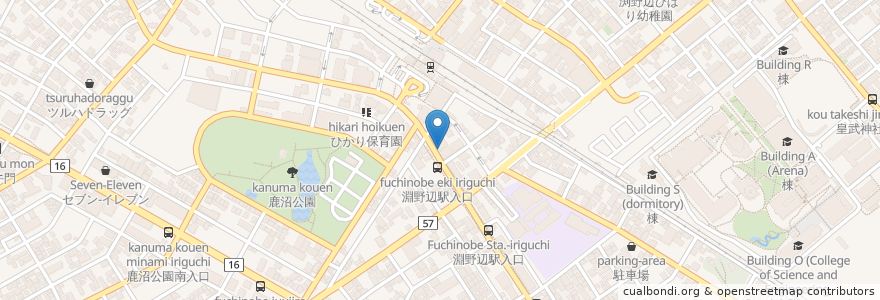 Mapa de ubicacion de 城南信用金庫 en Japon, Préfecture De Kanagawa, 相模原市, 中央区.