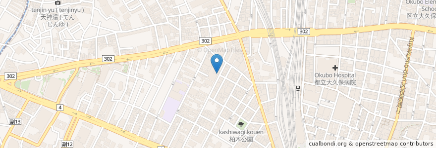Mapa de ubicacion de 麺屋 翔 本店 en Japonya, 東京都, 新宿区.