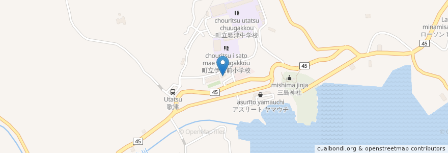 Mapa de ubicacion de むすびや en Japão, 宮城県, 本吉郡, 南三陸町.