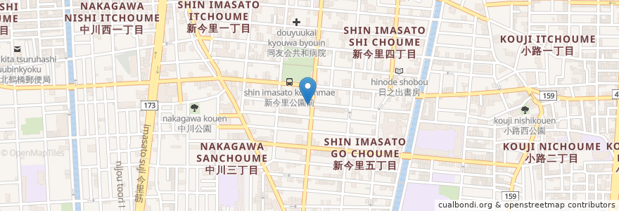 Mapa de ubicacion de ラウンジ オレンジ en Japan, Präfektur Osaka, 大阪市, 生野区.