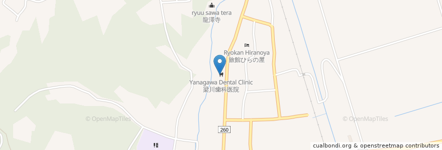 Mapa de ubicacion de 梁川歯科医院 en Japan, Präfektur Iwate, 一関市.
