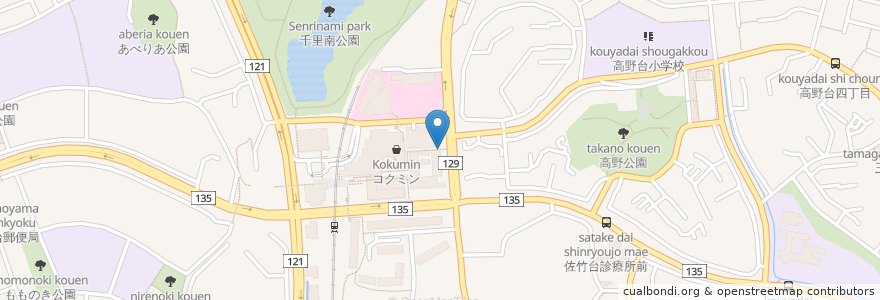 Mapa de ubicacion de コインズトナリエ南千里 Dエリア en Jepun, 大阪府, 吹田市.