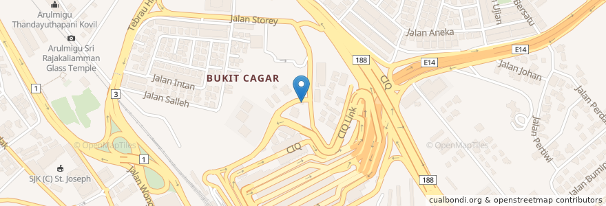 Mapa de ubicacion de Roti Canai Bukit Chagar en マレーシア, Iskandar Malaysia, Iskandar Malaysia, Johor Bahru, Johor Bahru.