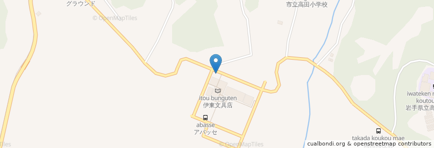 Mapa de ubicacion de ろうきんキャッシュサービス en 日本, 岩手県, 陸前高田市.