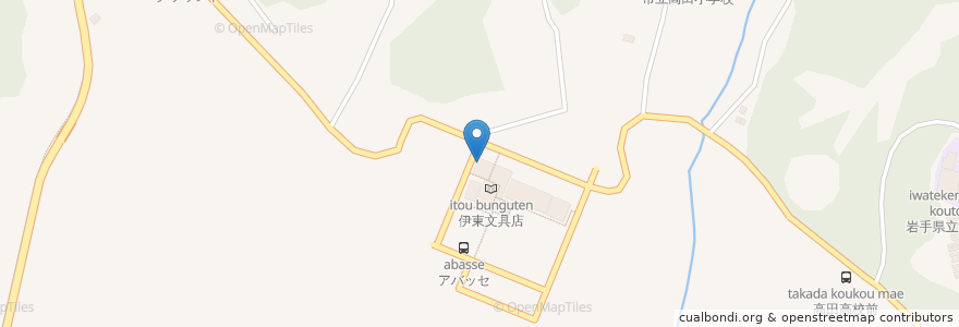 Mapa de ubicacion de ダイニングバル さらり en Jepun, 岩手県, 陸前高田市.