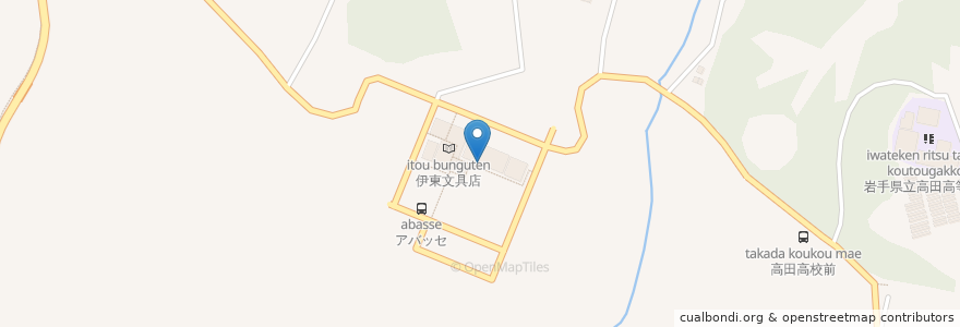 Mapa de ubicacion de いわぎん きたぎん ATM en 日本, 岩手県, 陸前高田市.