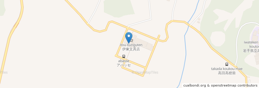 Mapa de ubicacion de やぎさわカフェ en Jepun, 岩手県, 陸前高田市.