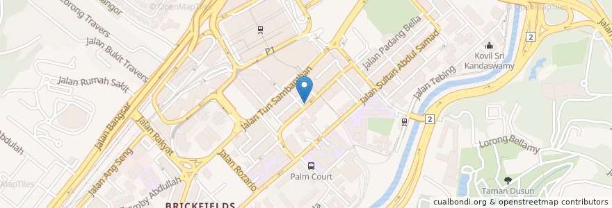 Mapa de ubicacion de Sentral Chappati house en マレーシア, セランゴール, クアラルンプール.