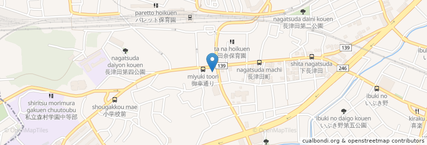 Mapa de ubicacion de ベルデンタルクリニック en اليابان, كاناغاوا, 横浜市, 緑区.