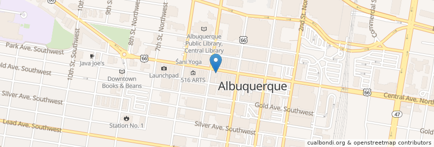 Mapa de ubicacion de Side Effex en Stati Uniti D'America, Nuovo Messico, Bernalillo County, Albuquerque.