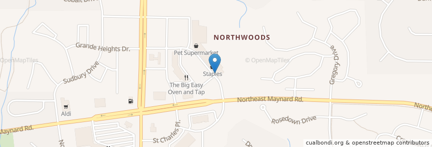 Mapa de ubicacion de Everest Nepali Kitchen en Amerika Syarikat, Carolina Utara, Wake County, Cary.
