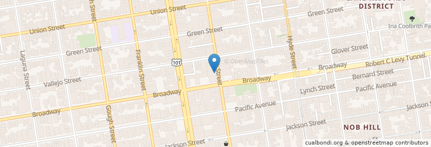 Mapa de ubicacion de Teaspoon en United States, California, San Francisco City And County, San Francisco.