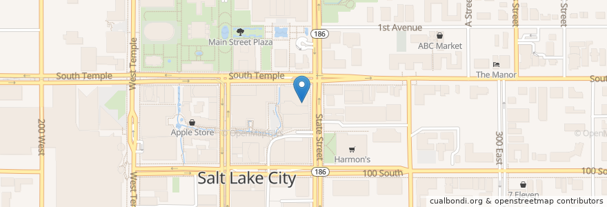 Mapa de ubicacion de Mr. Sushi en Stati Uniti D'America, Utah, Salt Lake County, Salt Lake City.