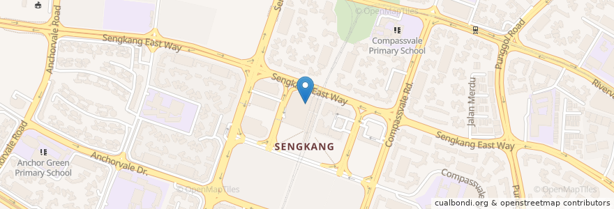 Mapa de ubicacion de The Coffee Bean & Tea Leaf en سنغافورة, Northeast.