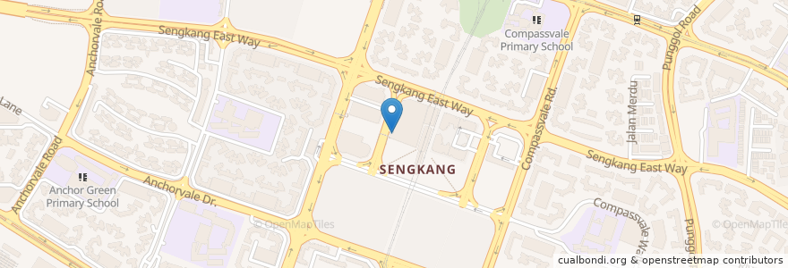 Mapa de ubicacion de 吉野家 en シンガポール, Northeast.