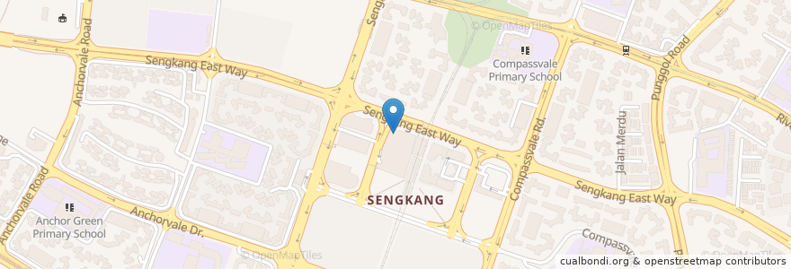 Mapa de ubicacion de Starbucks en Сингапур, Northeast.