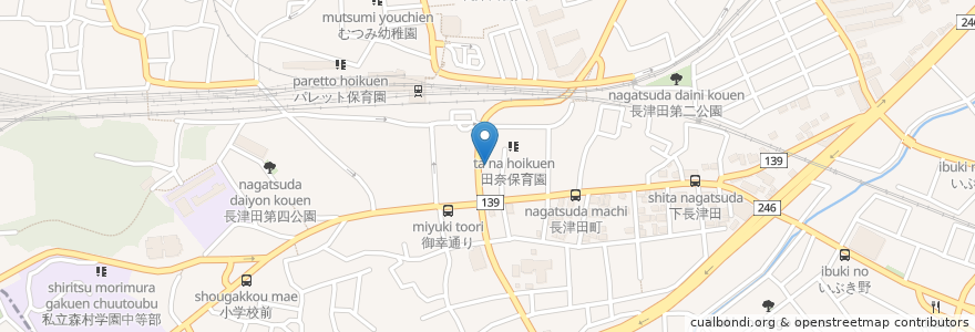 Mapa de ubicacion de 田園ひかりクリニック en Япония, Канагава, Йокогама, Мидори.