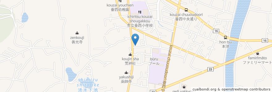 Mapa de ubicacion de トイレ en Giappone, Prefettura Di Kagawa, 高松市.