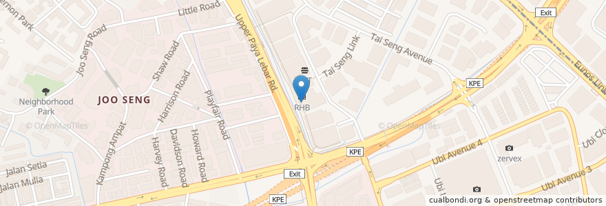 Mapa de ubicacion de RHB en Singapore, Southeast.