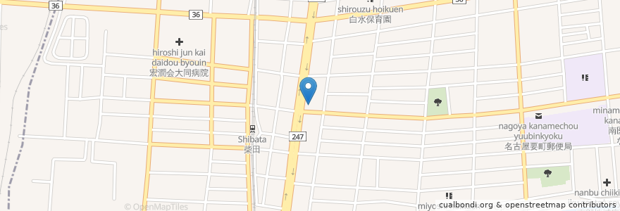 Mapa de ubicacion de 三菱UFJ銀行 en 日本, 愛知県, 名古屋市, 南区.