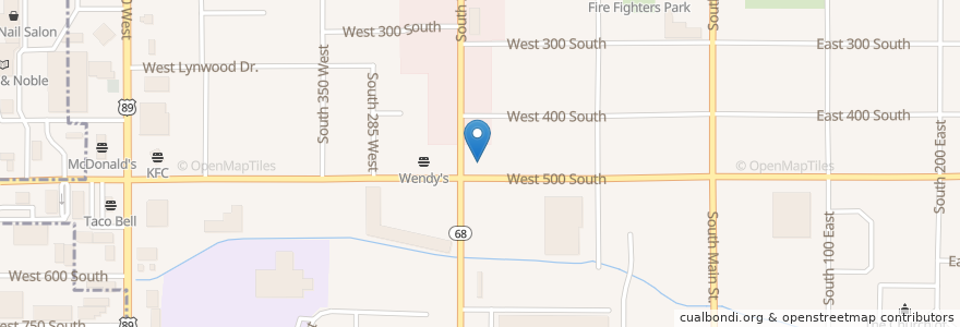 Mapa de ubicacion de Del Taco en Amerika Syarikat, Utah, Davis County, Bountiful.