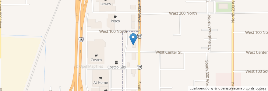 Mapa de ubicacion de Applebee's en 미국, 유타 주, Davis County, Bountiful.