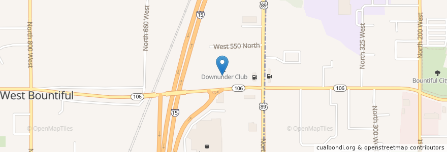 Mapa de ubicacion de Ramblin Roads Diner en Estados Unidos De América, Utah, Davis County, Bountiful.