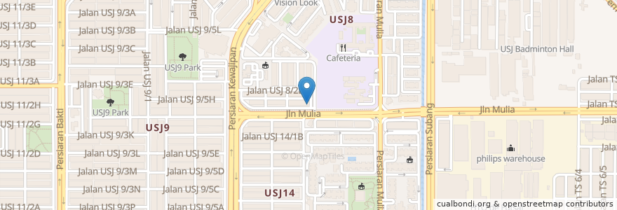 Mapa de ubicacion de Restoran Khalifah Usj en 马来西亚, 雪兰莪州, Majlis Bandaraya Subang Jaya.