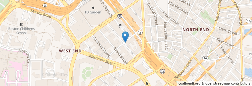Mapa de ubicacion de Rustico en 미국, 매사추세츠, Suffolk County, Boston.