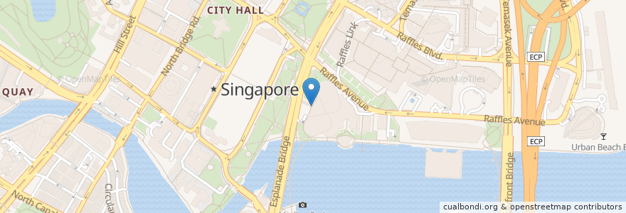 Mapa de ubicacion de Esplanade en 싱가포르, Central.
