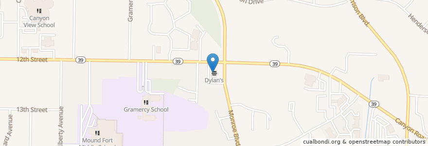 Mapa de ubicacion de Warren's en United States, Utah, Weber County, Ogden.