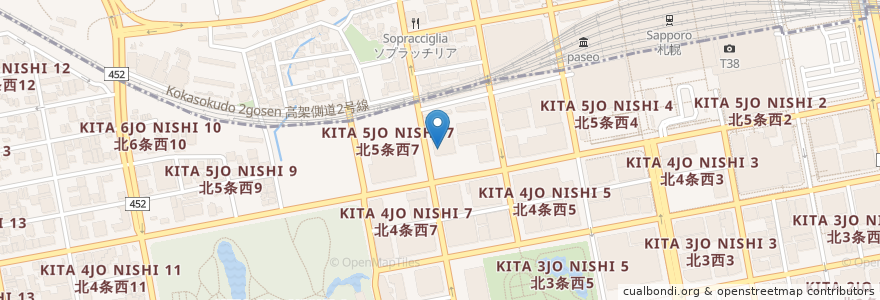 Mapa de ubicacion de オーストラリア領事館 en اليابان, محافظة هوكايدو, 石狩振興局, 札幌市, 中央区.