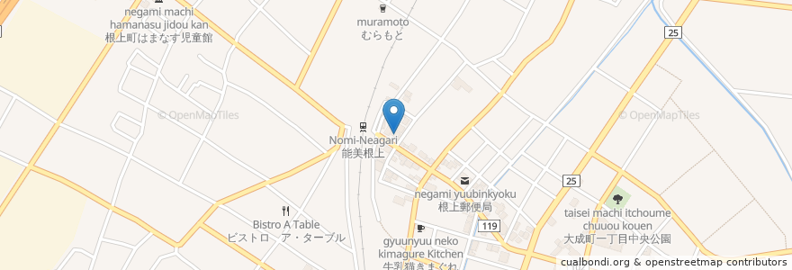 Mapa de ubicacion de 北本歯科医院 en 日本, 石川県, 能美市.