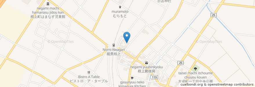 Mapa de ubicacion de 米島医院 en 日本, 石川県, 能美市.