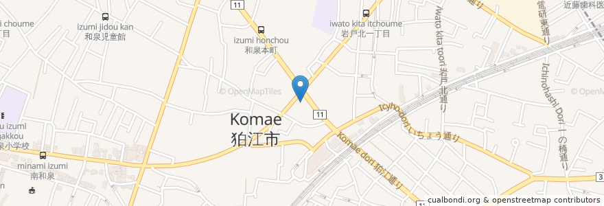 Mapa de ubicacion de 魯園菜館 en Japonya, 東京都, 狛江市.