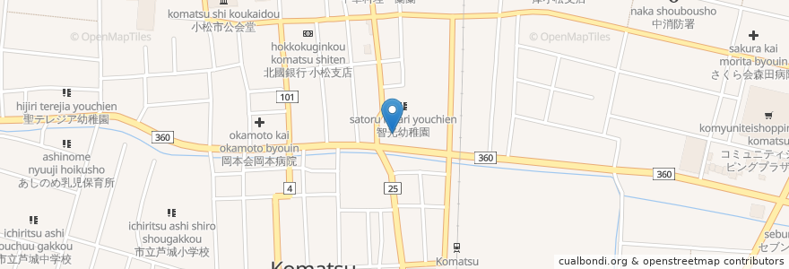 Mapa de ubicacion de 本蓮寺 en اليابان, إيشيكاوا, 小松市.