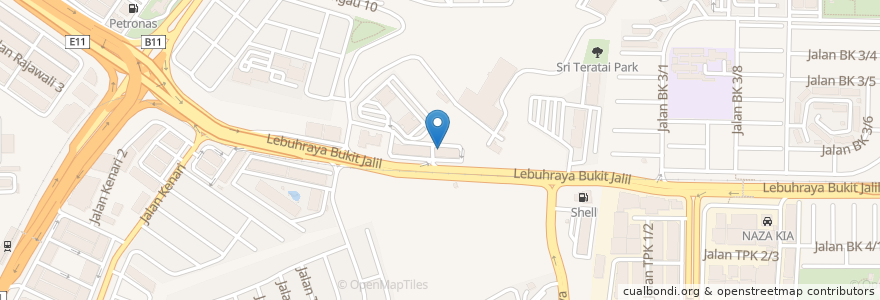 Mapa de ubicacion de Kinrara Metta Buddhist Society en Malaysia, Selangor, Subang Jaya City Council.