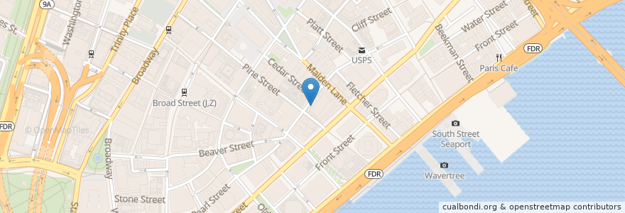 Mapa de ubicacion de Chopt en ایالات متحده آمریکا, New York, نیویورک, New York County, Manhattan Community Board 1.