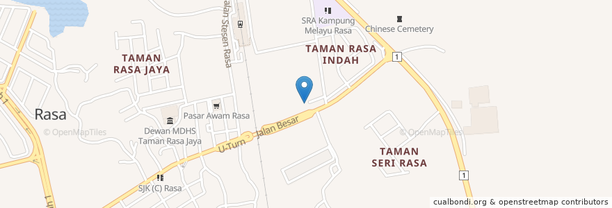 Mapa de ubicacion de Klinik Kesihatan Rasa en Malesia, Selangor, Hulu Selangor.