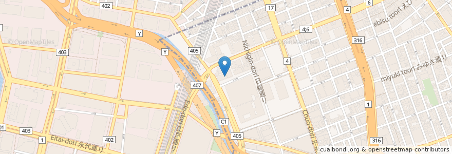 Mapa de ubicacion de スター薬局 en Jepun, 東京都, 千代田区, 中央区.