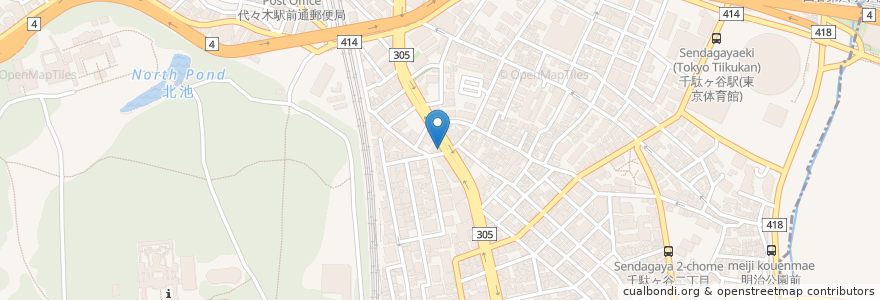 Mapa de ubicacion de サブウェイ en Jepun, 東京都, 渋谷区.