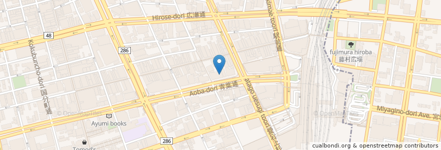 Mapa de ubicacion de 三井住友信託銀行 仙台支店 en ژاپن, 宮城県, 仙台市, 青葉区.